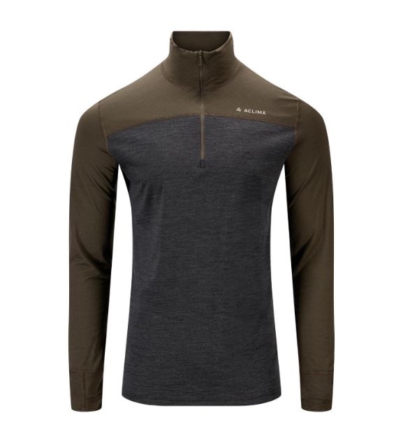 Aclima LightWool 180 Polo w/ zip Tarmac / Marengo