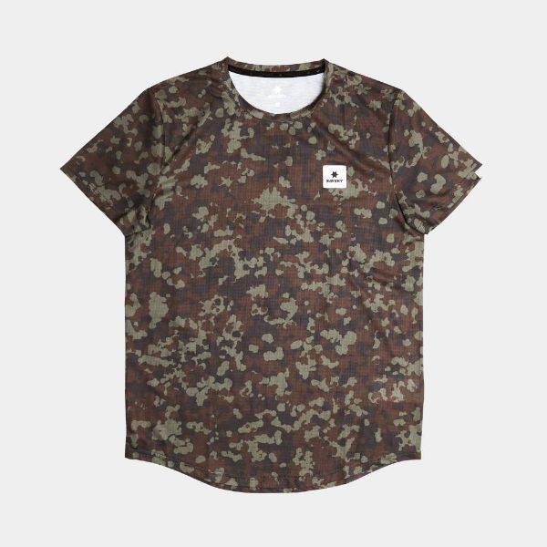Saysky Camo Combat T-Shirt Brown Aop