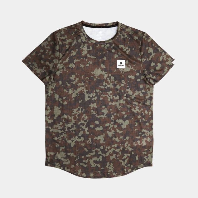 Saysky Camo Combat T-Shirt Brown Aop