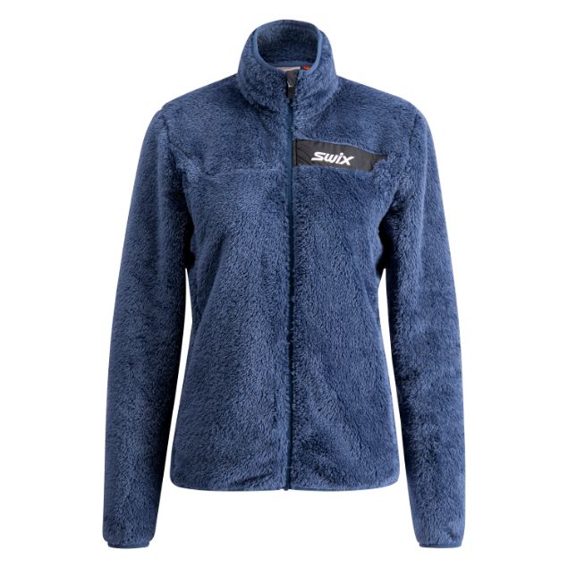 Swix Infinity Pile Midlayer Full Zip Womens Lake Blue