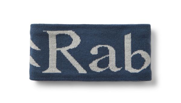 Rab Knitted Logo Headband Tempest Blue/Light Zinc
