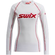 Swix RaceX Classic Long Sleeve Womens Bright White/Swix Red