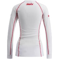 Swix RaceX Classic Long Sleeve Womens Bright White/Swix Red