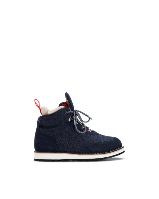 Amundsen Winter Mucks Low Cut Navy Suede/Navy Wool