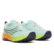 Saucony Peregrine 16 Womens Aqua/Citron