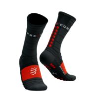 Compressport Pro Racing Socks Winter Run Black/High Risk Red