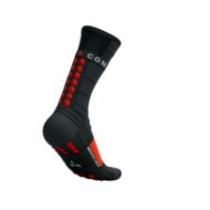 Compressport Pro Racing Socks Winter Run Black/High Risk Red