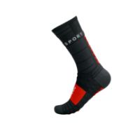 Compressport Pro Racing Socks Winter Run Black/High Risk Red