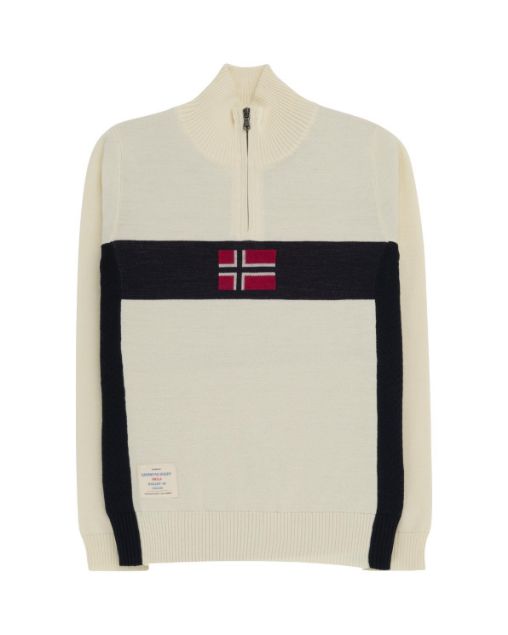 Amundsen 5Mila Half Zip Sweater Womens Oatmeal