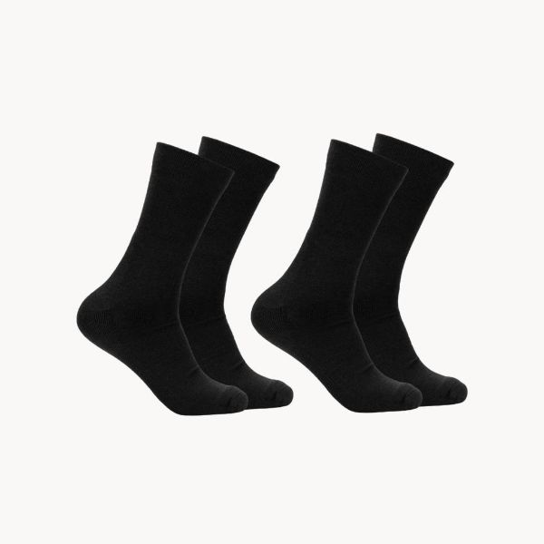 Tufte Medium Wool Socks 2pk Black Beauty