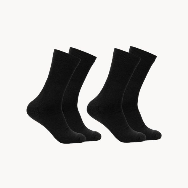 Tufte Medium Wool Socks 2pk Black Beauty