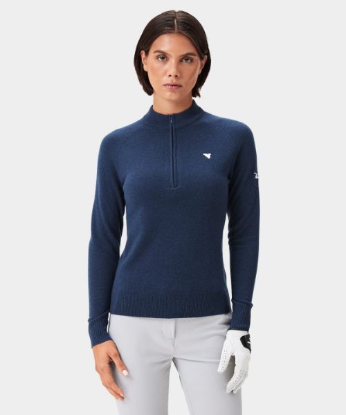 Macade Bridge Merino Quarter Zip Womens Dark Blue