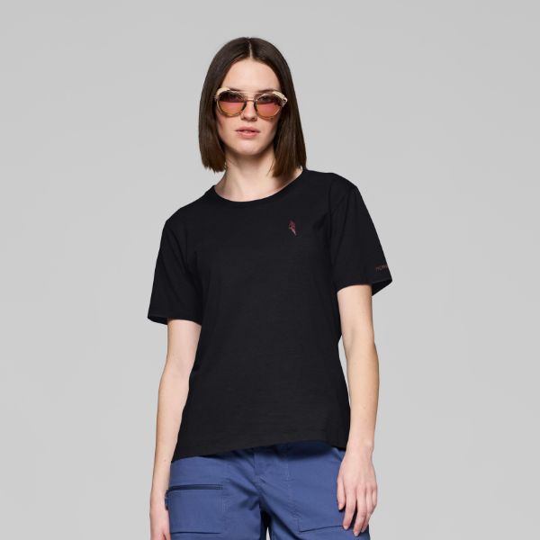 Norrøna /29 Cotton Activity Embroidery T-shirt Womens Caviar Black