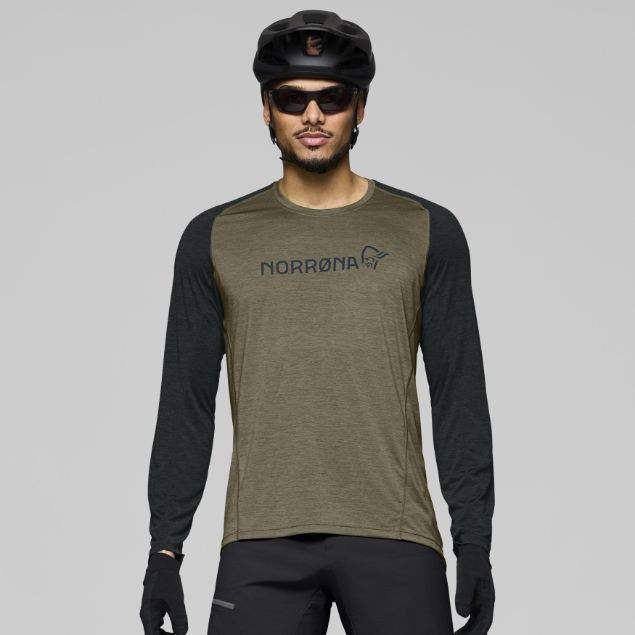Norrøna Fjørå Equaliser Lightweight Long Sleeve Olive Night