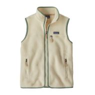 Patagonia Retro Pile Vest Womens Natural w/Ellwood Green