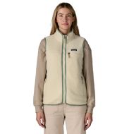 Patagonia Retro Pile Vest Womens Natural w/Ellwood Green