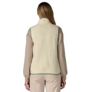 Patagonia Retro Pile Vest Womens Natural w/Ellwood Green