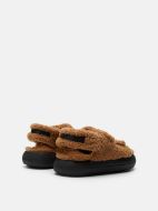 Moon Boot Shearling Sandal Black