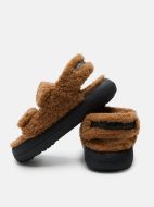 Moon Boot Shearling Sandal Black