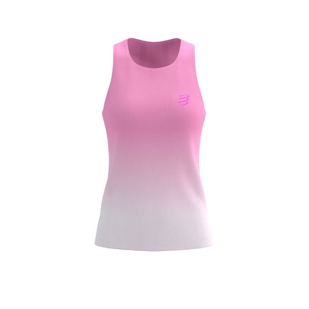 Compressport Performance Singlet Womens Begonia/White