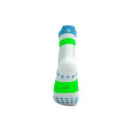 Compressport Pro Racing Socks v4.0 Run High White/Norse Blue/Neon Green