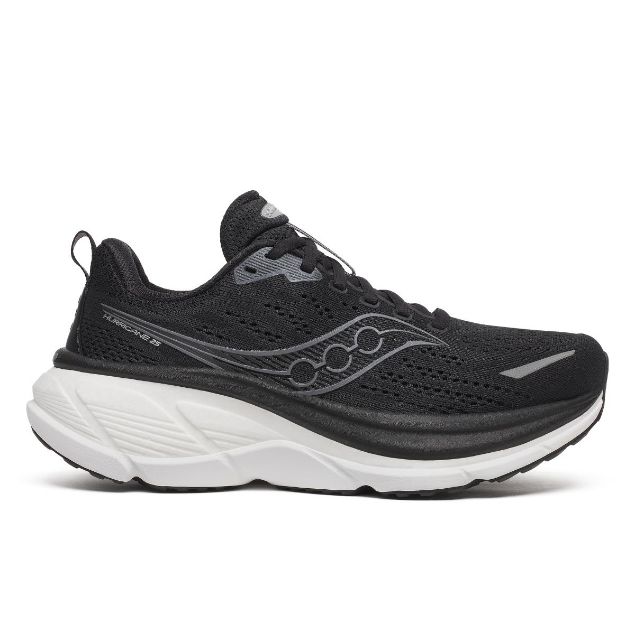 Saucony Hurricane 25 WIDE Womens Black/White