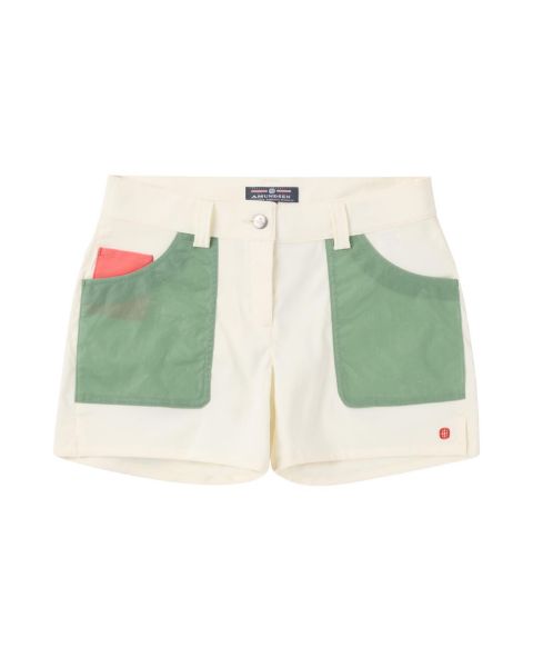 Amundsen 5Incher Field Shorts Womens Offwhite/Willow Green