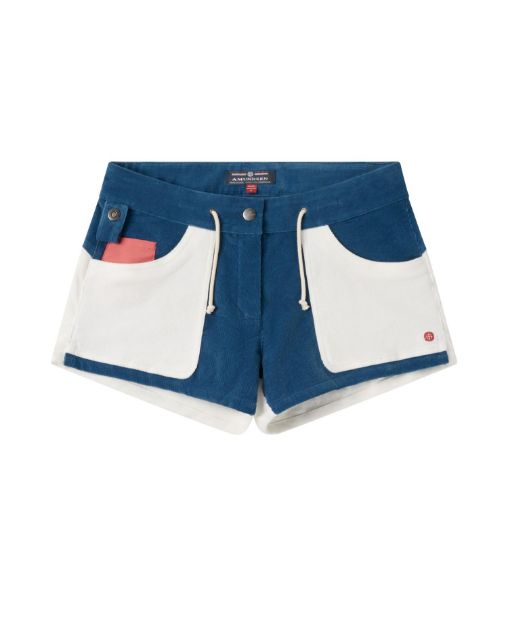 Amundsen 3Incher Cord Shorts Womens Indigo/Natural