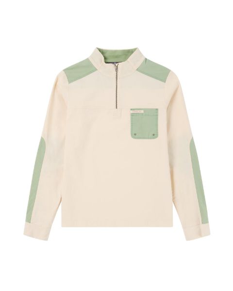 Amundsen Ditch-Hiker Pullover Womens Oatmeal/Faded Willow Green
