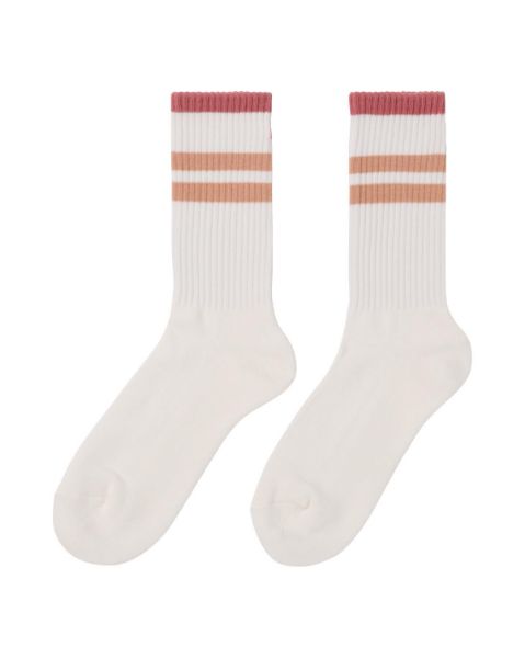 Amundsen Oslo Crew Socks White/Apricot