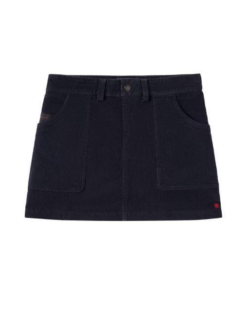 Amundsen Cord G.Dyed Skirt Womens Faded Navy