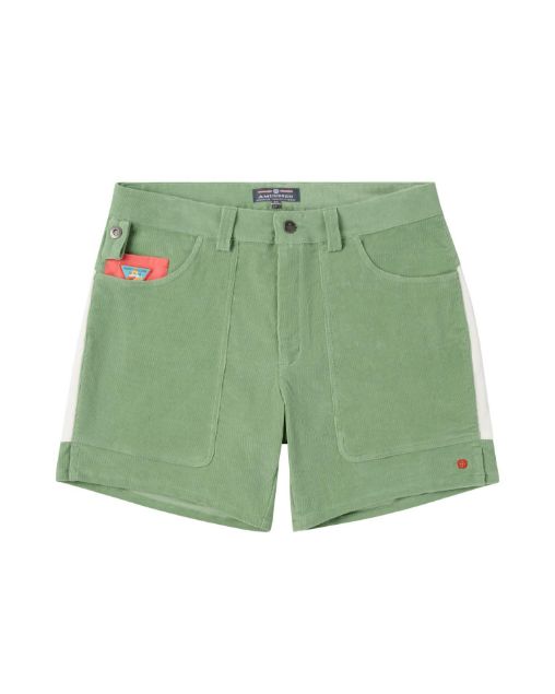 Amundsen 7Incher Cord Shorts Natural/Willow Green