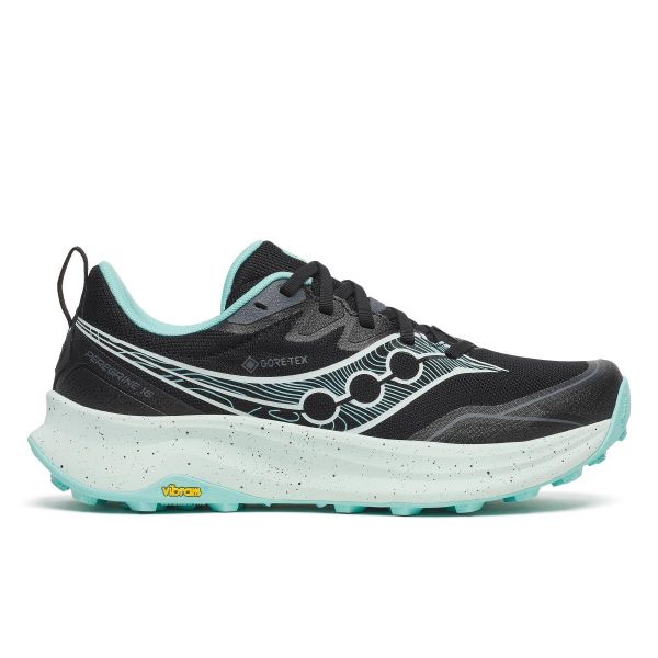 Saucony Peregrine 16 GTX Womens Black/Aqua