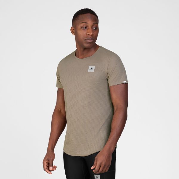 Saysky Reactive Flow T-Shirt Dark Beige Logo