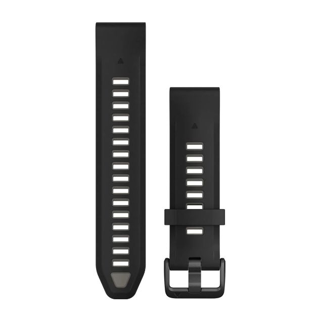 Garmin Fenix 8 Silicone Band QF 20mm Black/Pebble Gray 