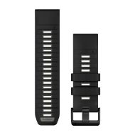 Garmin Fenix 8 Silicone Band QF 26mm Black/Pebble Gray 
