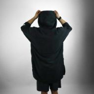 Vaikobi Full Zip Hooded Towel Black
