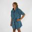 Vaikobi Full Zip Hooded Towel Ocean Blue