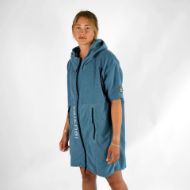 Vaikobi Full Zip Hooded Towel Ocean Blue